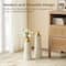 Glitzhome® Modern White & Gold Striped Metal Floor Vases Set